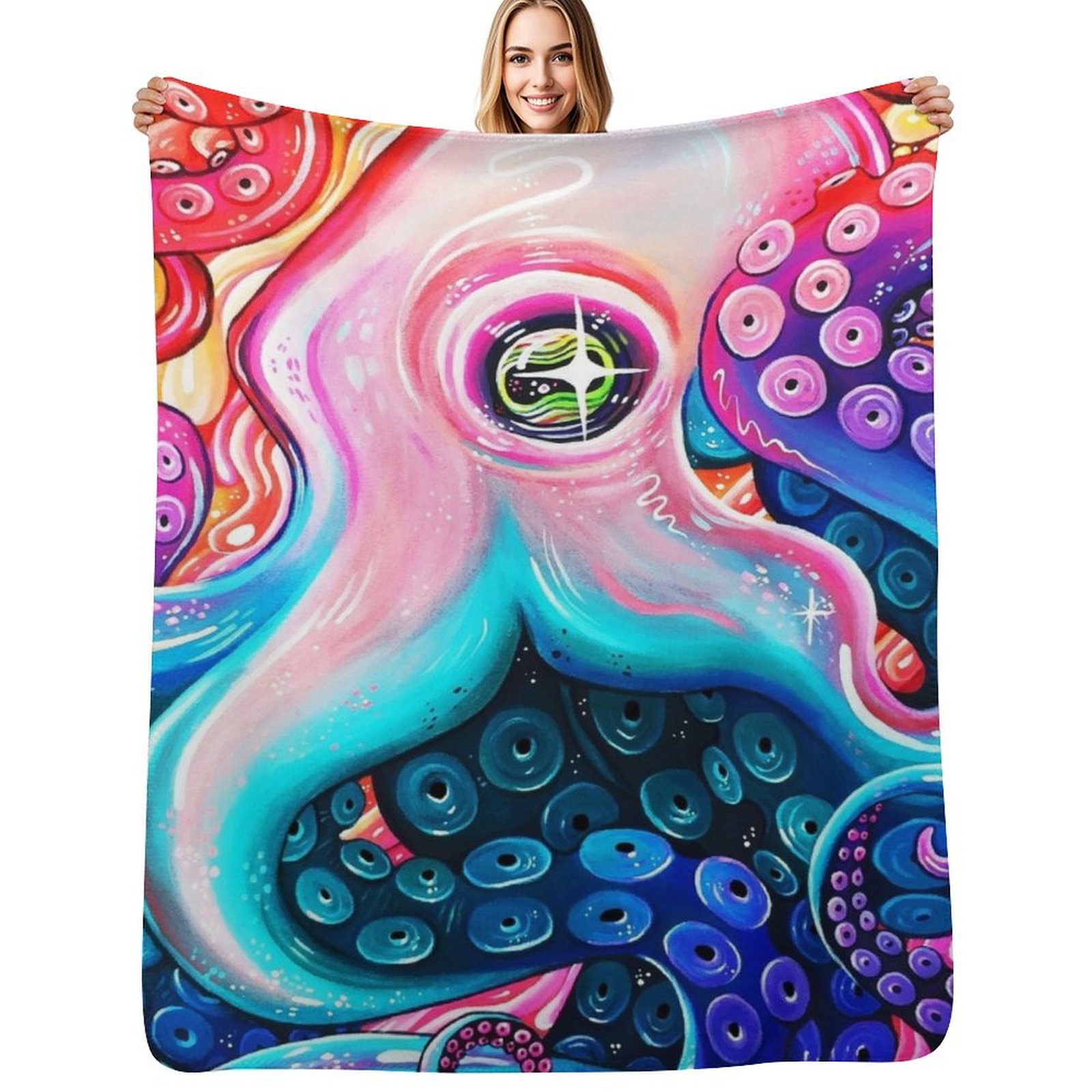 GlitterOctopus Throw Blanket v - Anime Cosplay Idea review and price