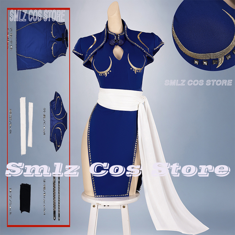 Blue Chun-Li Cosplay Costume A - Anime Cosplay Ladies review and price